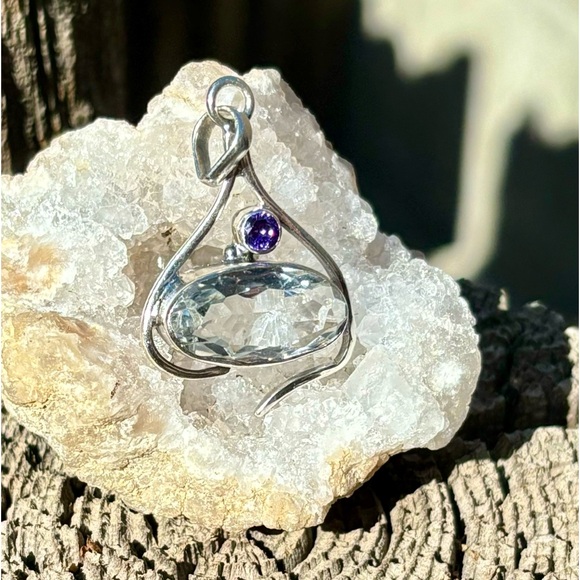 White Topaz & Amethyst Necklace - Picture 13 of 15